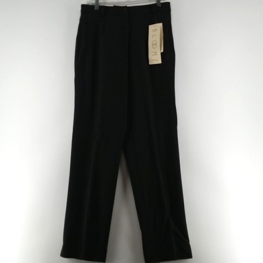 Blooms Pure Wool Women's Pants Size 12 Charcoal High Rise Straight NWT
